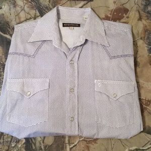 Stetson long sleeve pearl snap dress shirt!